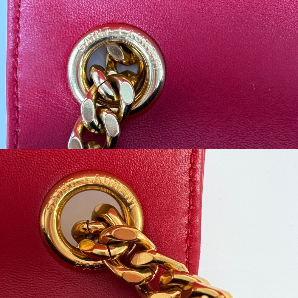 SOLD on fashionreloved.com SAINT LAURENT Matelasse Small Vicky Red Chain Bag - Picture 12 of 13